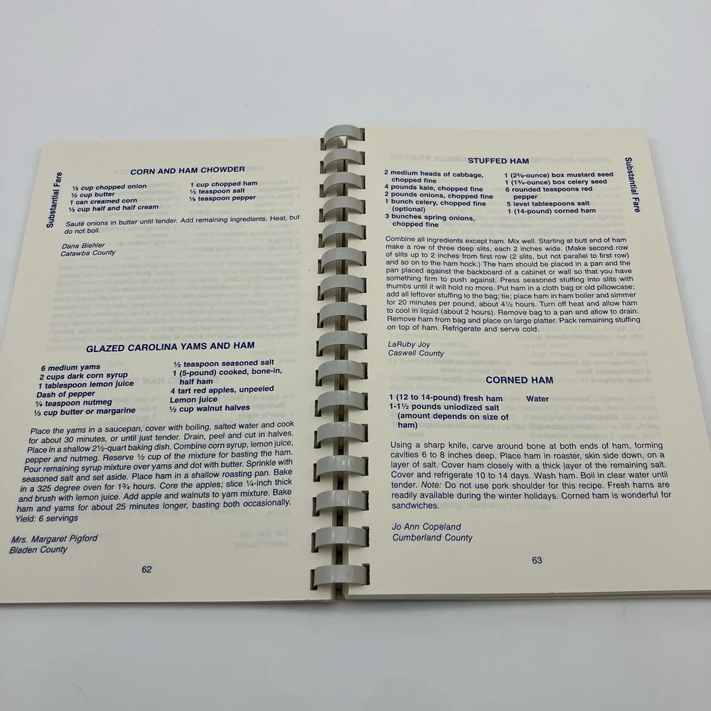 Vtg 1981 Tarheel Tastes North Carolina American Cancer Society Cookbook Recipes